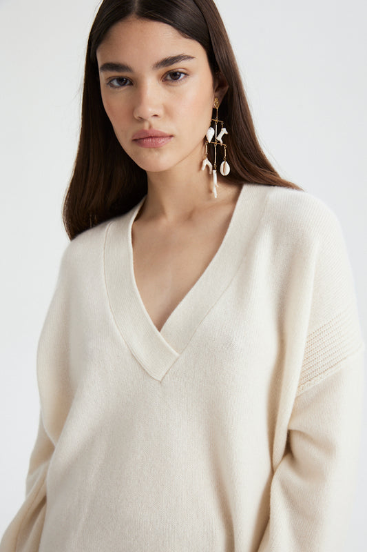 Jazmin Cashmere sweater White