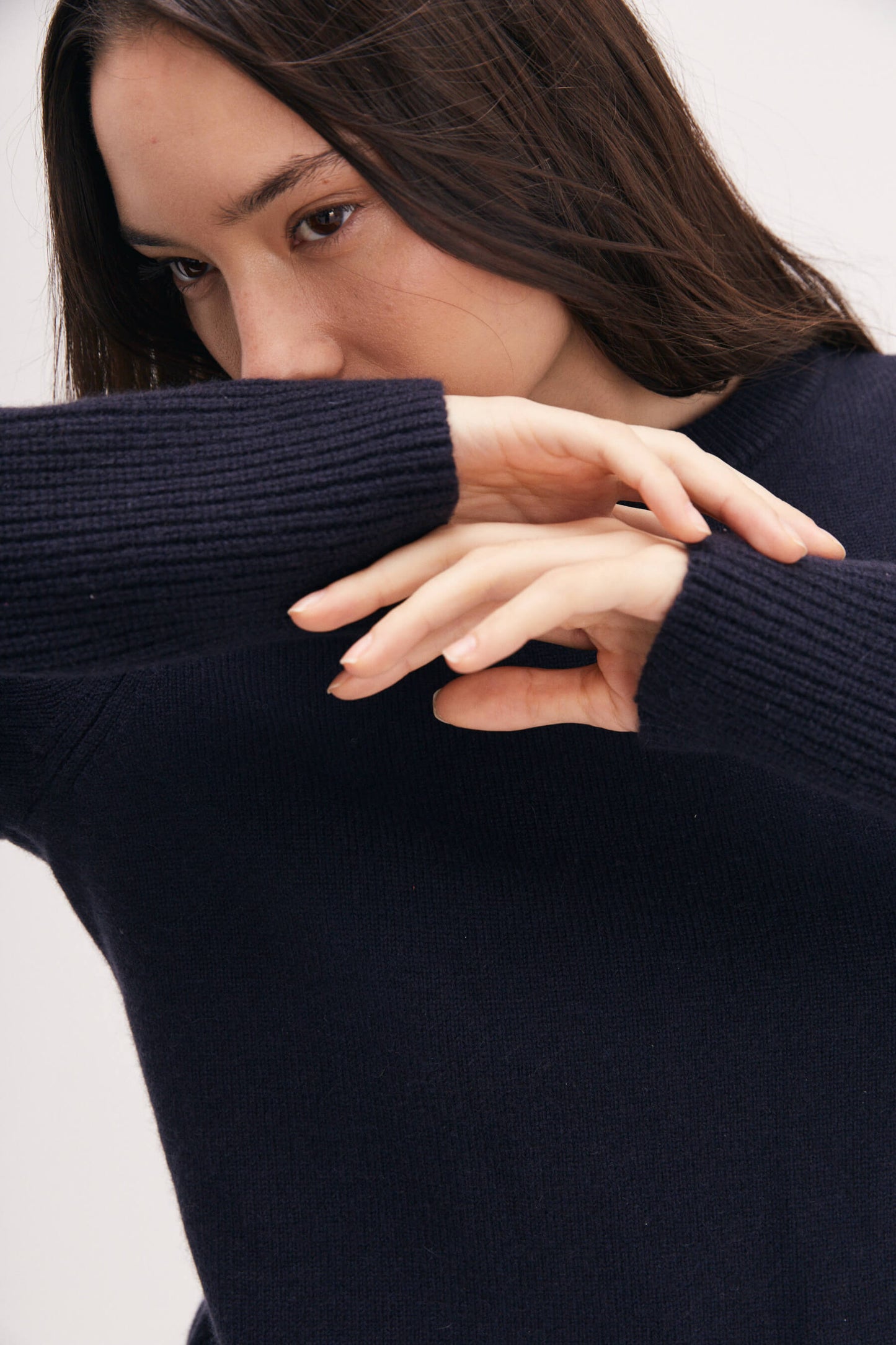 Leonor cashmere sweater petróleo