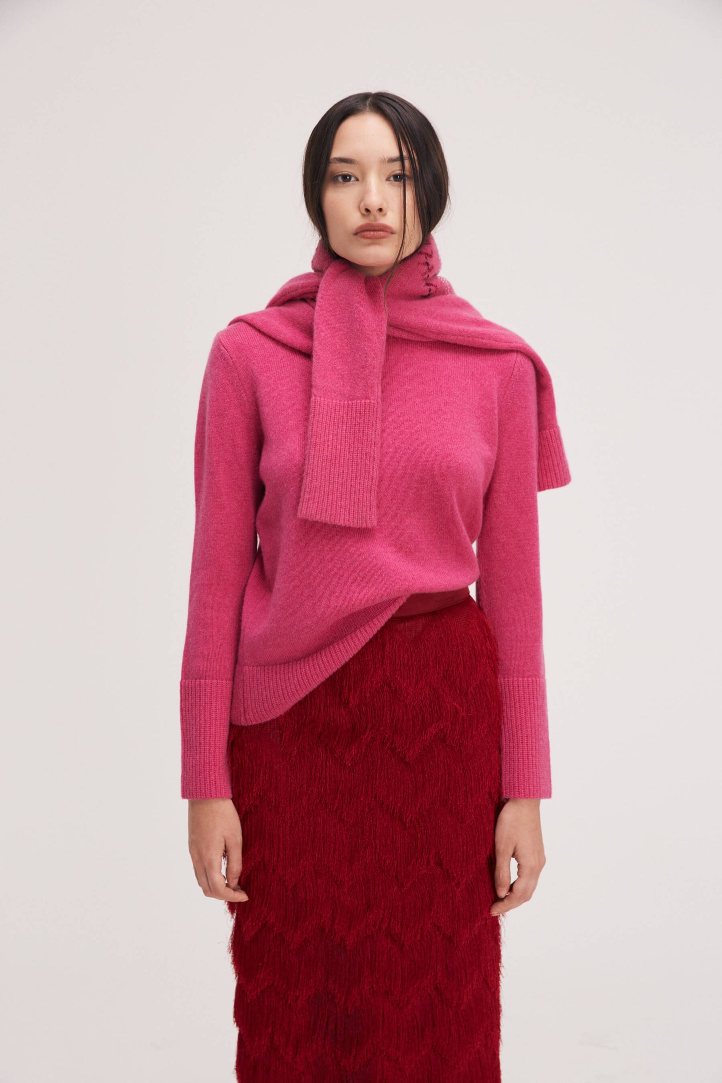 Leonor cashmere sweater fuchsia