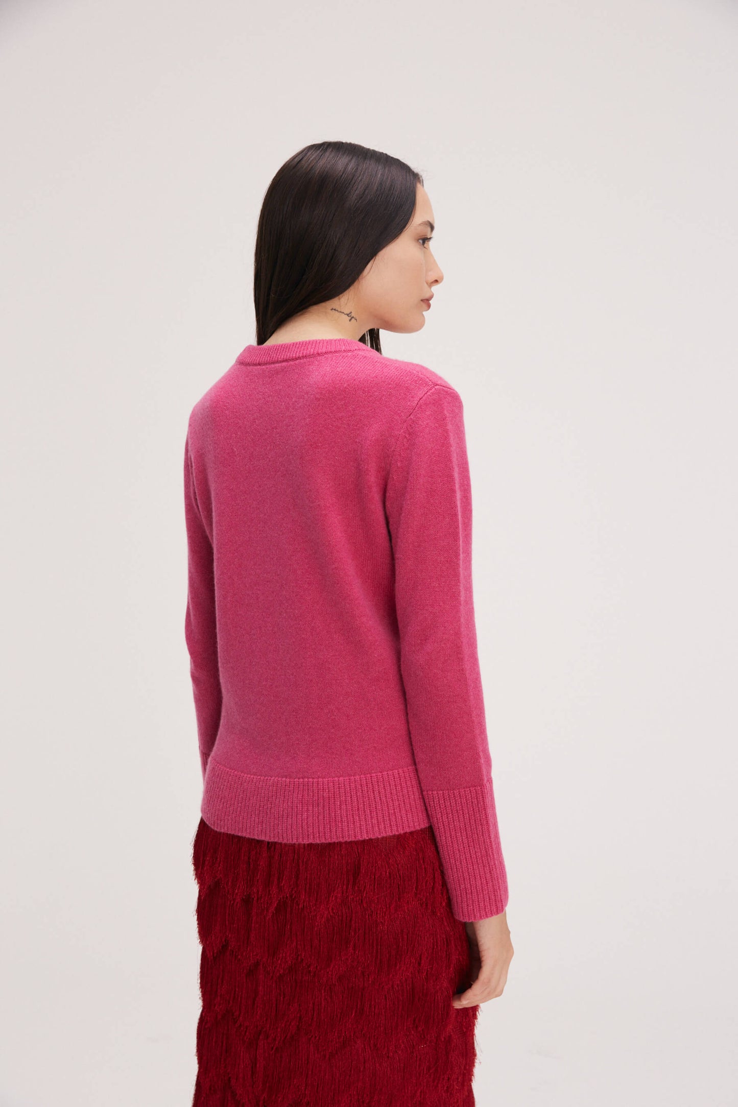 Leonor cashmere sweater fuchsia