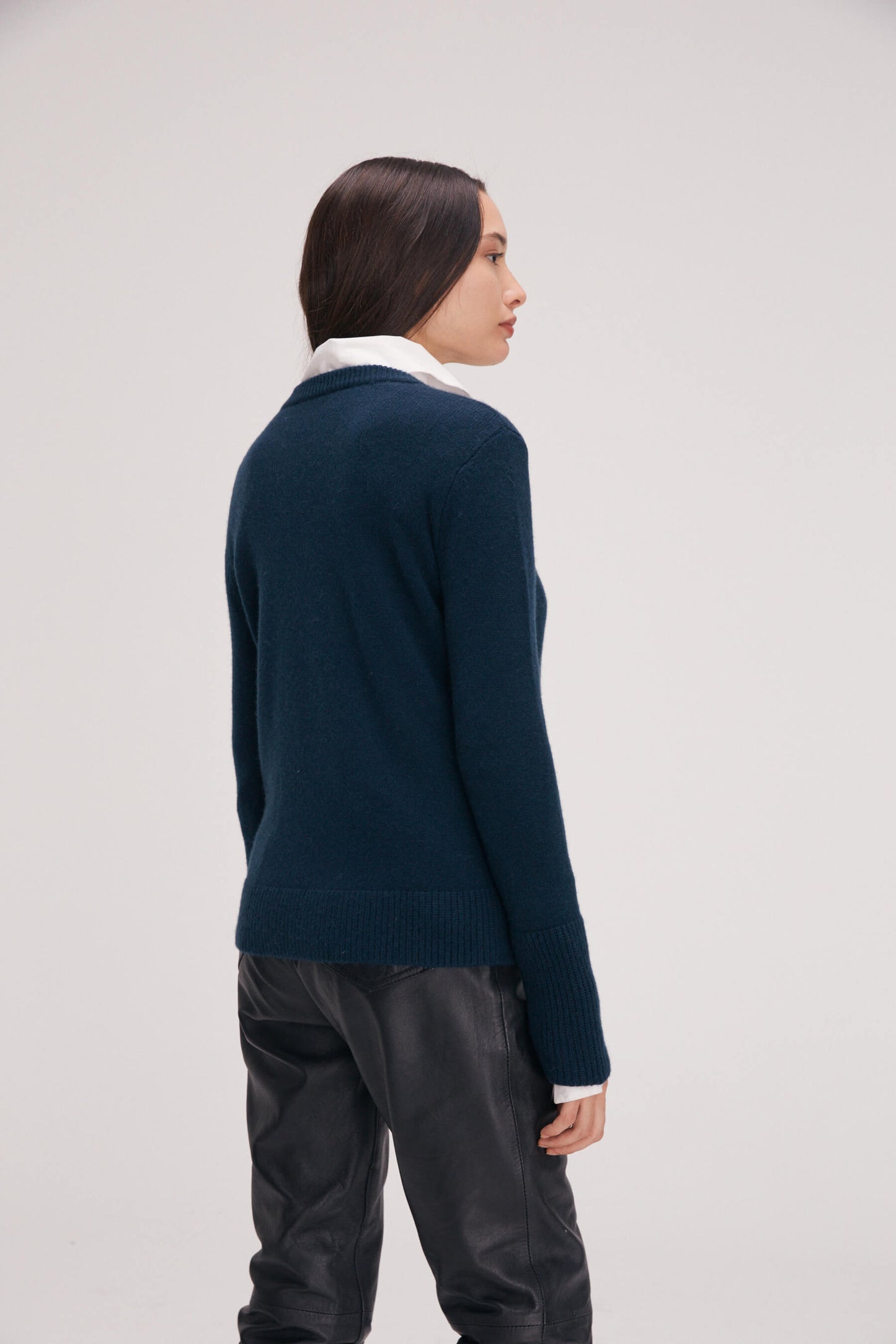 Leonor cashmere sweater petróleo